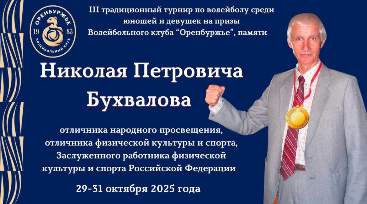 29-31 октября пройдет Открытый турнир по волейболу, посвящённый памяти Николая Петровича Бухвалова. 29-31 октября пройдет Открытый турнир по волейболу, посвящённый памяти Николая Петровича Бухвалова.